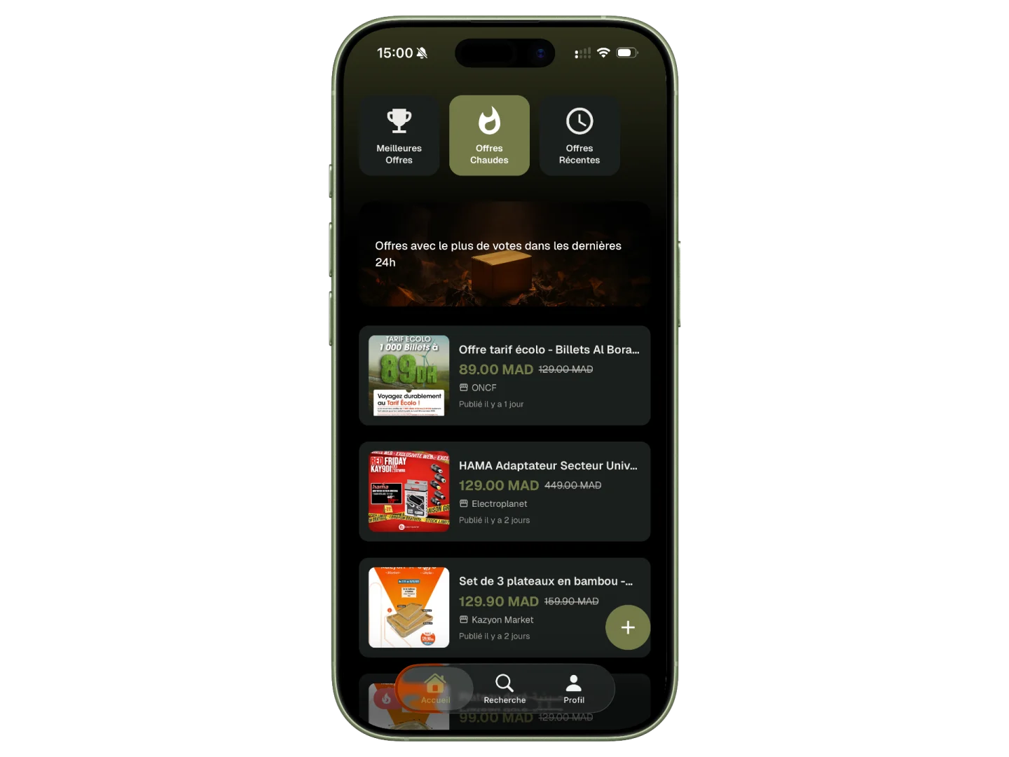 Qiima - Application mobile de bons plans au Maroc