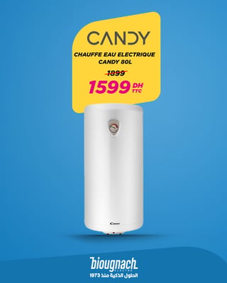 CHAUFFE EAU ELECTRIQUE CANDY 80L