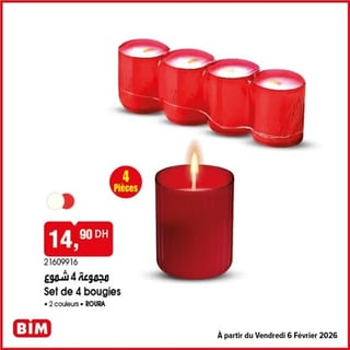 Set de 4 bougies