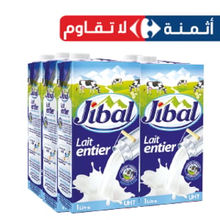 Pack de 6 lait entier UHT Jibal 1L