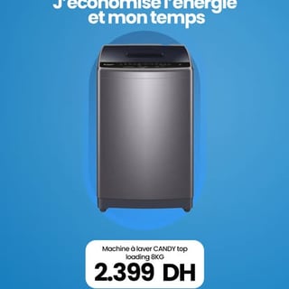 Machine à laver CANDY top loading 8KG