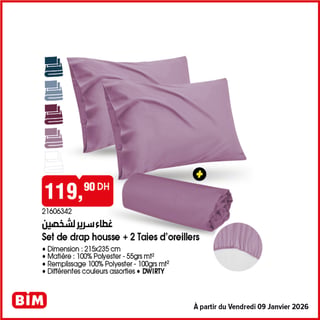 Set de drap housse + 2 Taies d'oreillers