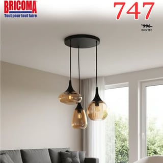 Suspension luminaire 3 lampes