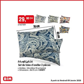 Set de taies d'oreiller 2 pièces