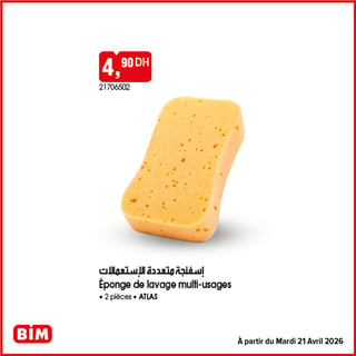 Éponge de Lavage Multi-Usages ATLAS BIM - 2 pièces