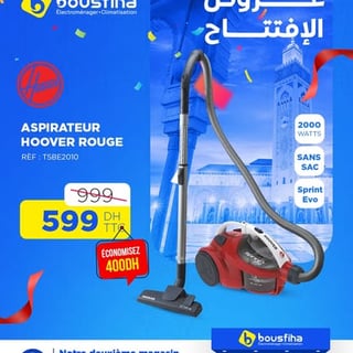 ASPIRATEUR HOOVER ROUGE