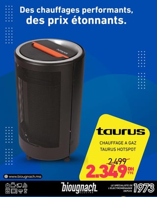 Chauffage à gaz Taurus Hotspot - Des chauffages performants, des prix étonnants.
