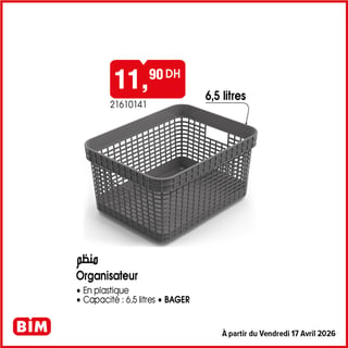 Organisateur En Plastique 6.5L BAGER BIM