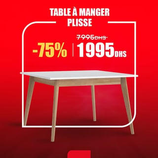 TABLE À MANGER PLISSE