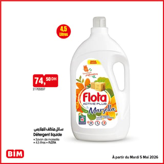 Flota Active Plus Marsella Détergent Liquide 4.5L