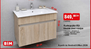 Meuble avec vasque