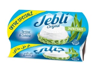Fromage frais à tartiner JEBLI 2x190g -21% chez Marjane