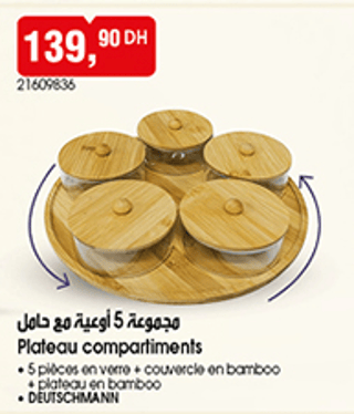 Plateau compartiments