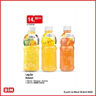 Mabu Coco Jus Pêche-Mangue-Ananas 320ml BIM