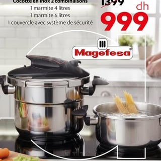 Cocotte en Inox 2 combinaisons
