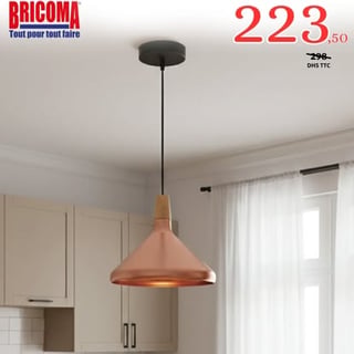 Suspension luminaire cuivre