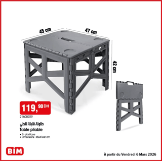 Table pliable