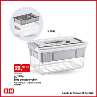 Boîte de conservation 5 litres BIM