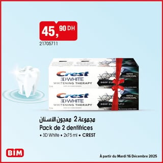 Pack de 2 dentifrices