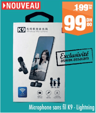Microphone sans fil K9 - Lightning