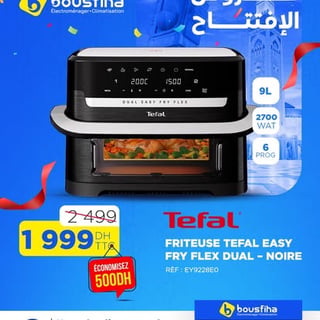 Friteuse Tefal Easy Fry Flex Dual - Noire