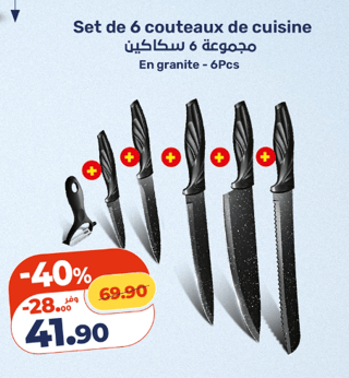 Set de 6 couteaux de cuisine