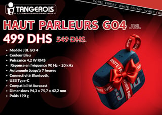 Haut Parleurs GO4 JBL - WHITE FRIDAY