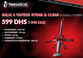 BALAI A VAPEUR STEAM & CLEAN RUSSELL HOBBS
