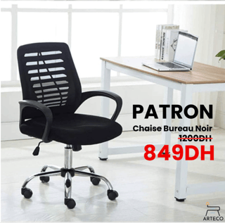 PATRON - Chaise Bureau Noir