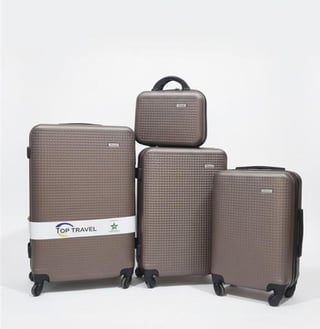 Set de 3 Valises + Samsonite Rigides ABS Titanic - Gris taupe